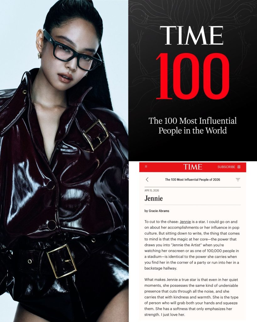 BLACKPINK-ийн Женни TIME100 2026 жагсаалтад багтаж, цорын ганц солонгос хүн болов 2 BLACKPINK-ийн Женни TIME100 2026 жагсаалтад багтаж, цорын ганц солонгос хүн болов