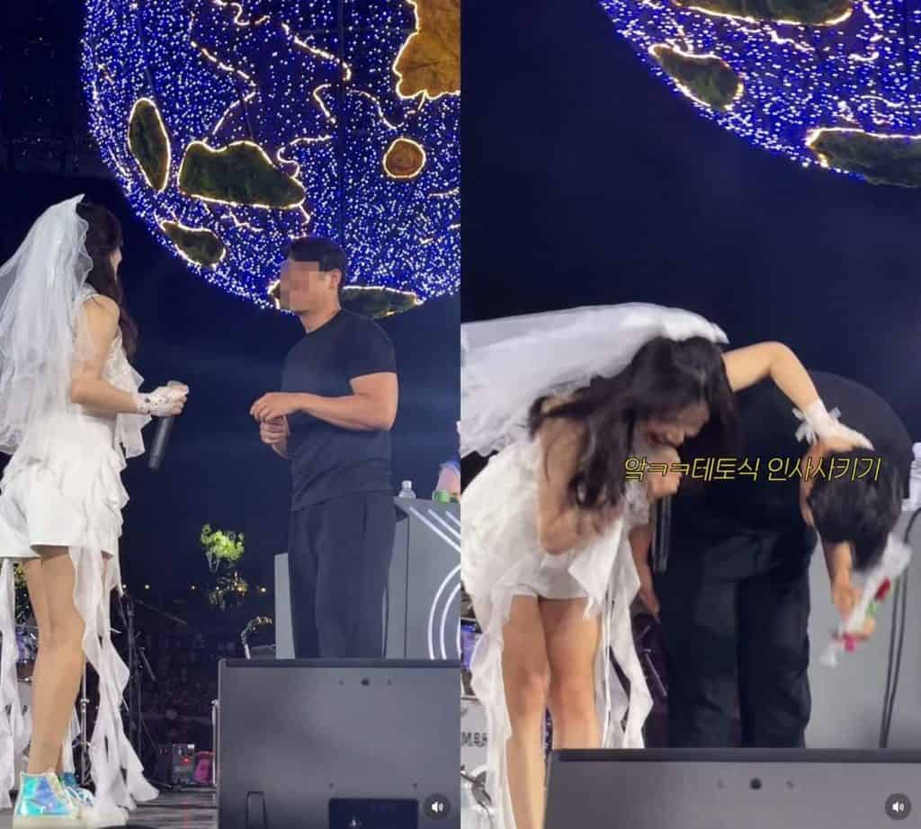 T-ARA-гийн Ryu Hwayoung тайзан дээр сүйт залуудаа гэнэтийн санал тавьж, үзэгчдийг шуугиуллаа 3 T-ARA-гийн Ryu Hwayoung тайзан дээр сүйт залуудаа гэнэтийн санал тавьж, үзэгчдийг шуугиуллаа
