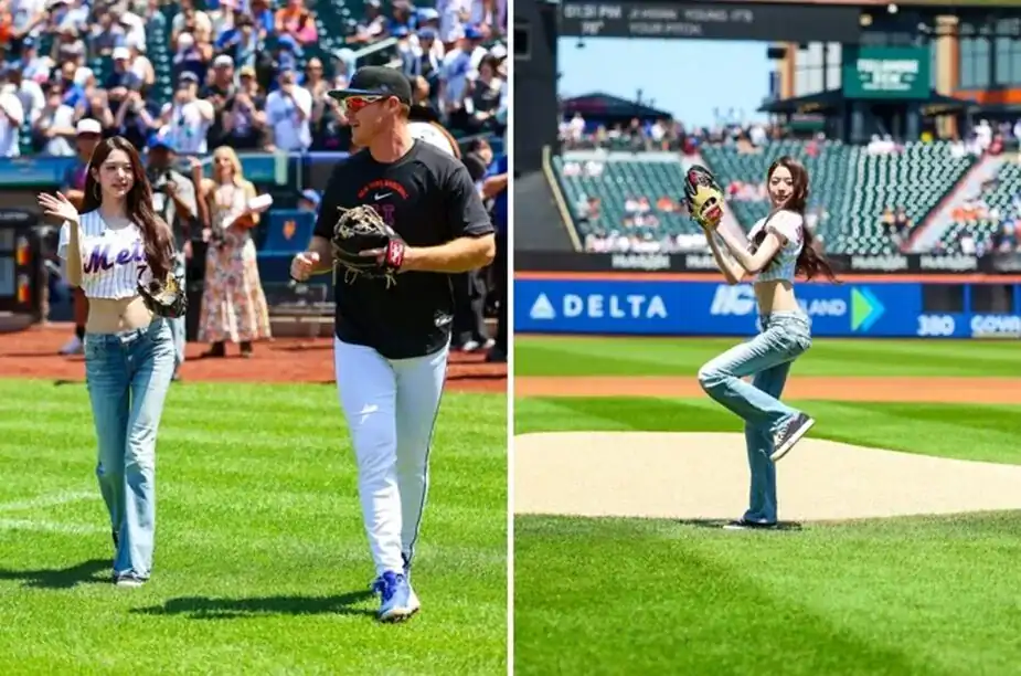 IVE-ийн Jang Wonyoung New York Mets-ийн тоглолтод эхний шидэлт хийж, MLB-ийн тайзыг чимлээ 2 IVE-ийн Jang Wonyoung New York Mets-ийн тоглолтод эхний шидэлт хийж, MLB-ийн тайзыг чимлээ
